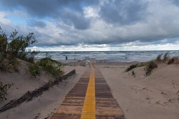 Stormy day by Baltic sea, Liepaja, Latvia.