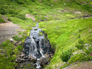 waterfall in the mountains