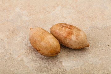 Tasty pecan nut heap isolated