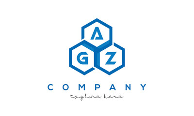 AGZ three letters creative polygon hexagon logo