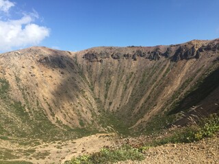 日本の山、頂上の風景