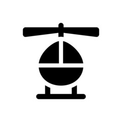 Helicopter vector icon. aircraft illustration sign. fly symbol. airline logo isolated on white background.