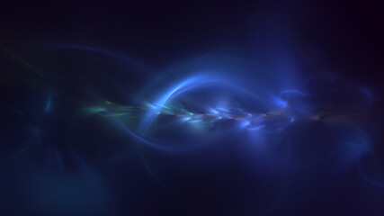 3D rendering abstract blue fractal light background