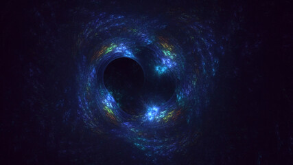 3D rendering abstract circle light background