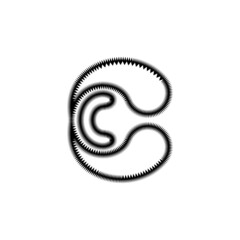 Copyright line icon. Simple style watermar symbol. Logo design element. T-shirt printing. Vector for sticker.