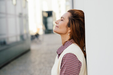 Attractive woman enjoying quality time to relax and de-stress