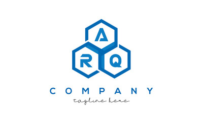 ARQ three letters creative polygon hexagon logo