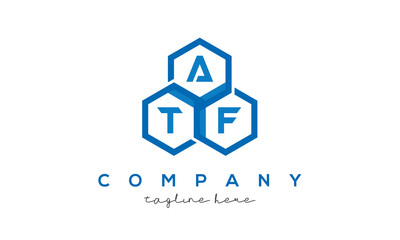 ATF three letters creative polygon hexagon logo