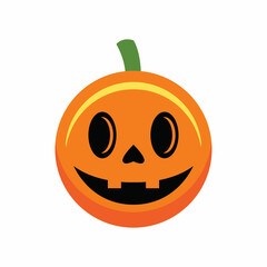 pumpkin silhouette vector design. halloween symbol icon graphic. cartoon mascot emblem for Company and business