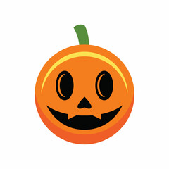 pumpkin silhouette vector design. halloween symbol icon graphic. cartoon mascot emblem for Company and business