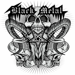 Gothic sign with skull, grunge vintage design t shirts