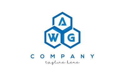 AWG three letters creative polygon hexagon logo
