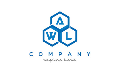 AWL three letters creative polygon hexagon logo