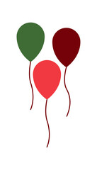 Vector ballons illustration. 10 eps colorful art. Balloons logo isolated on white background. Balloons icons for party.