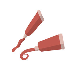 Illustration of a cosmetic lotion cream flat on a white background design.