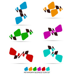 Colorful geometric vector business icon,logo, sign, symbol pack