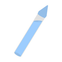 adhesive with a unique soft blue container with a vector illustration