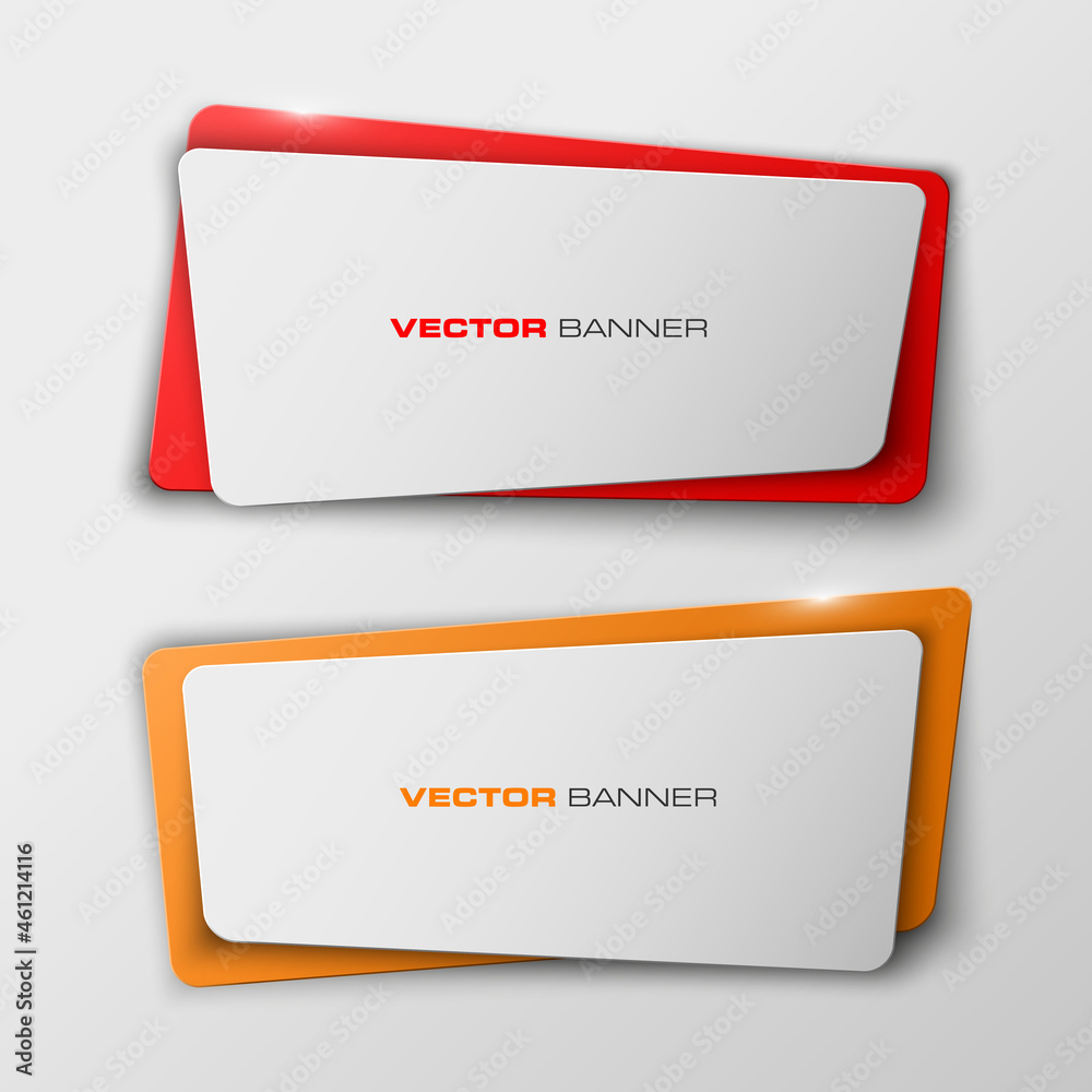 Poster 2 Vector banner with a glass surface for your business titles. Abstract background. Eps 10 vector file.