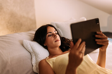 Adult woman, needing to recharge, after work.