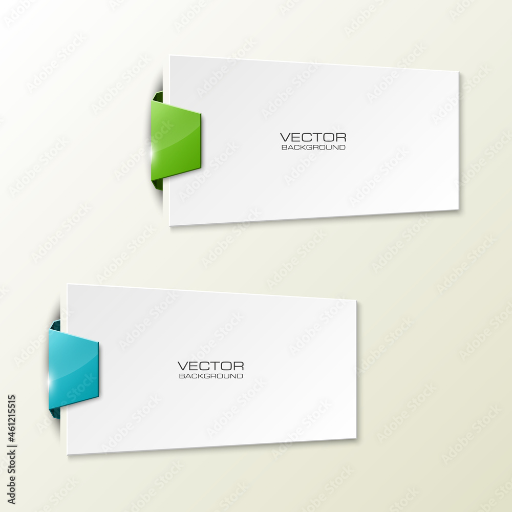 Poster Vector abstract banner. The two original rectangular form. The flat image. Advertising Design shape. Vector label tag.