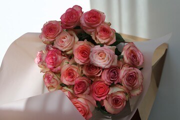 bouquet of pink roses