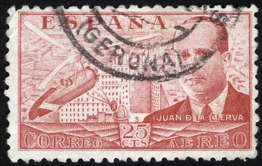 Postage stamps of the Spain. Stamp printed in the Spain. Stamp printed by Spain.