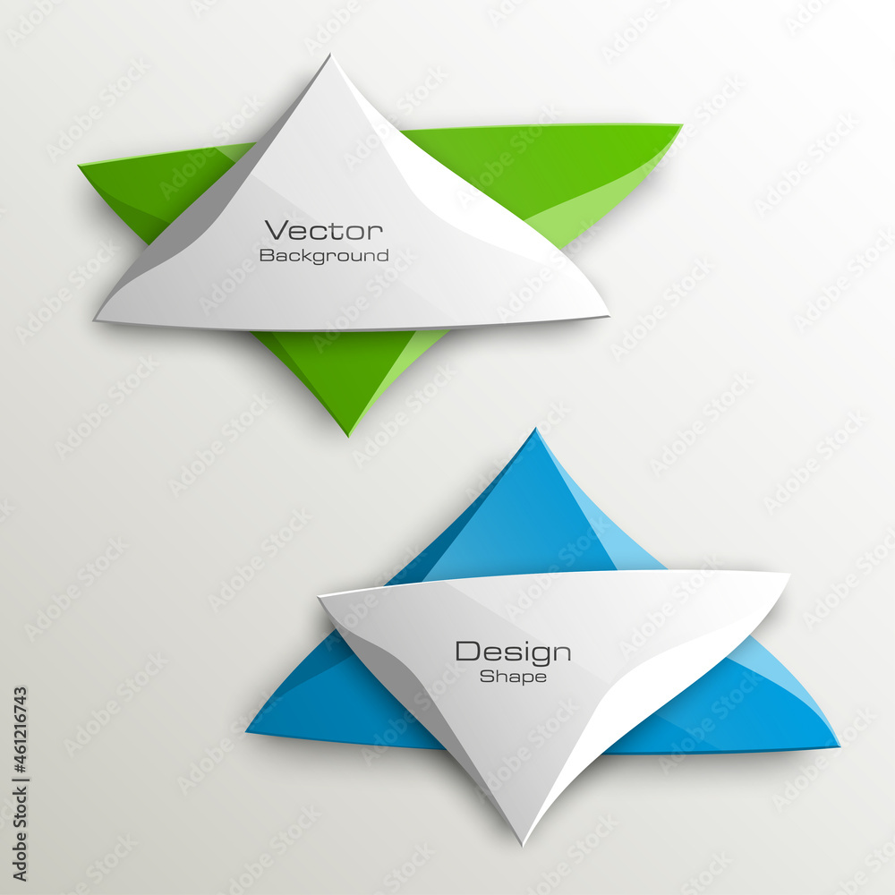 Poster abstract triangle banner set. the two triangle form advertising poster. the flat banner image. adver