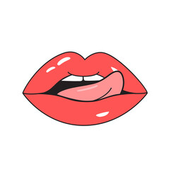 Lips icon isolated on white background. Lips for web site, t shirt, logo and decoration. Creative art concept, vector illustration, eps 10