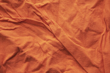 Orange Fabric cloth texture for background, old cotton fabric