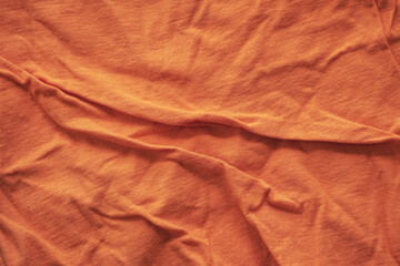 Orange Fabric cloth texture for background, old cotton fabric