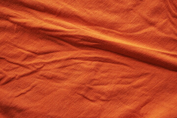 Orange Fabric cloth texture for background, old cotton fabric