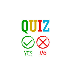 Test quiz logo icon isolated on white background