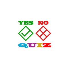 Test quiz logo icon isolated on white background