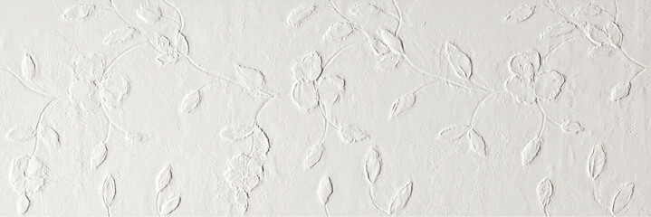 White wall background, white wall texture with emboss pattern