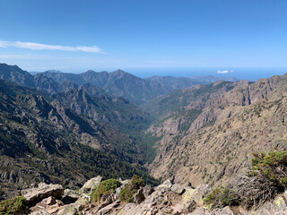 Montagne corse dans le GR20 nord