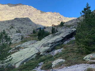 Paysage de montagne corse GR20 Nord