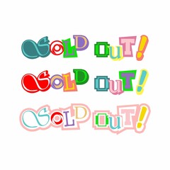 Letter Mix Sold Out Colorful Text, Mix Fun Alphabet Sold Out Bundles, Youth Style Mix Alphabet Bright Color
