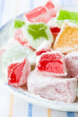 Traditional greek loukoumi turkish delight