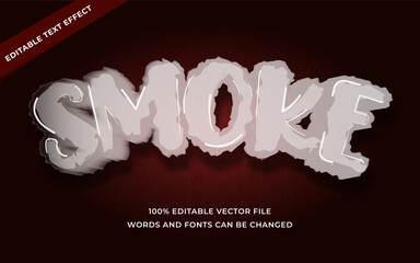 smoke editable text effect for illustrator, 3D text effect
