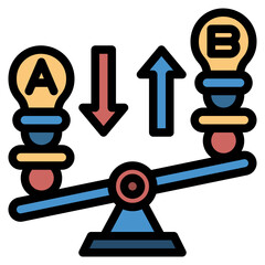 comparison line icon