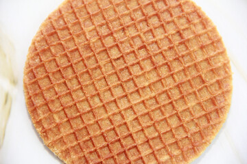 round baked fluted belgian waffles