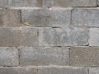 Old rough cinder block wall texture for background, wallpaper, material for texture 3D
