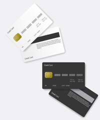 Credit card black and white