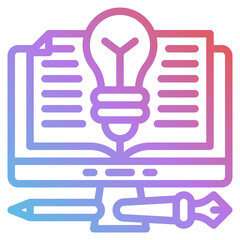 Fototapeta premium knowladge gradient icon