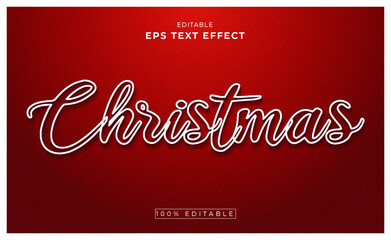 Christmas editable 3d text effect Design