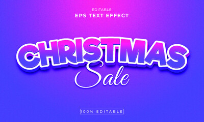 Christmas editable 3d text effect Design