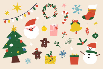 Festive Christmas design element vector