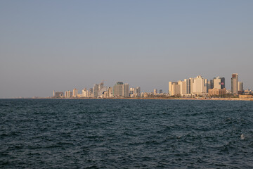 Obraz premium View of Tel Aviv from the sea.