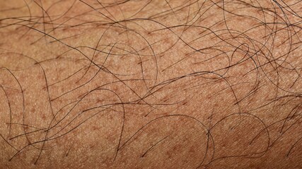close up human texture with abstract black hairs