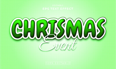 Christmas editable 3d text effect Design